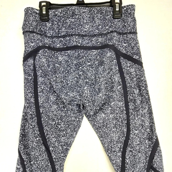 Lululemon Sz 8 Sleek & Strong Tight Leggings Diffuse Starlight Black Speckled - Picture 6 of 15